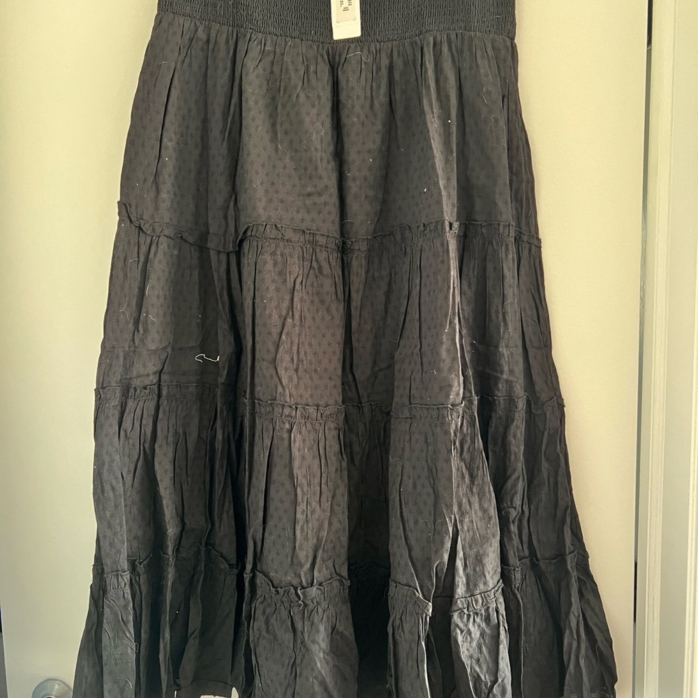 Elegant Black Tiered Skirt